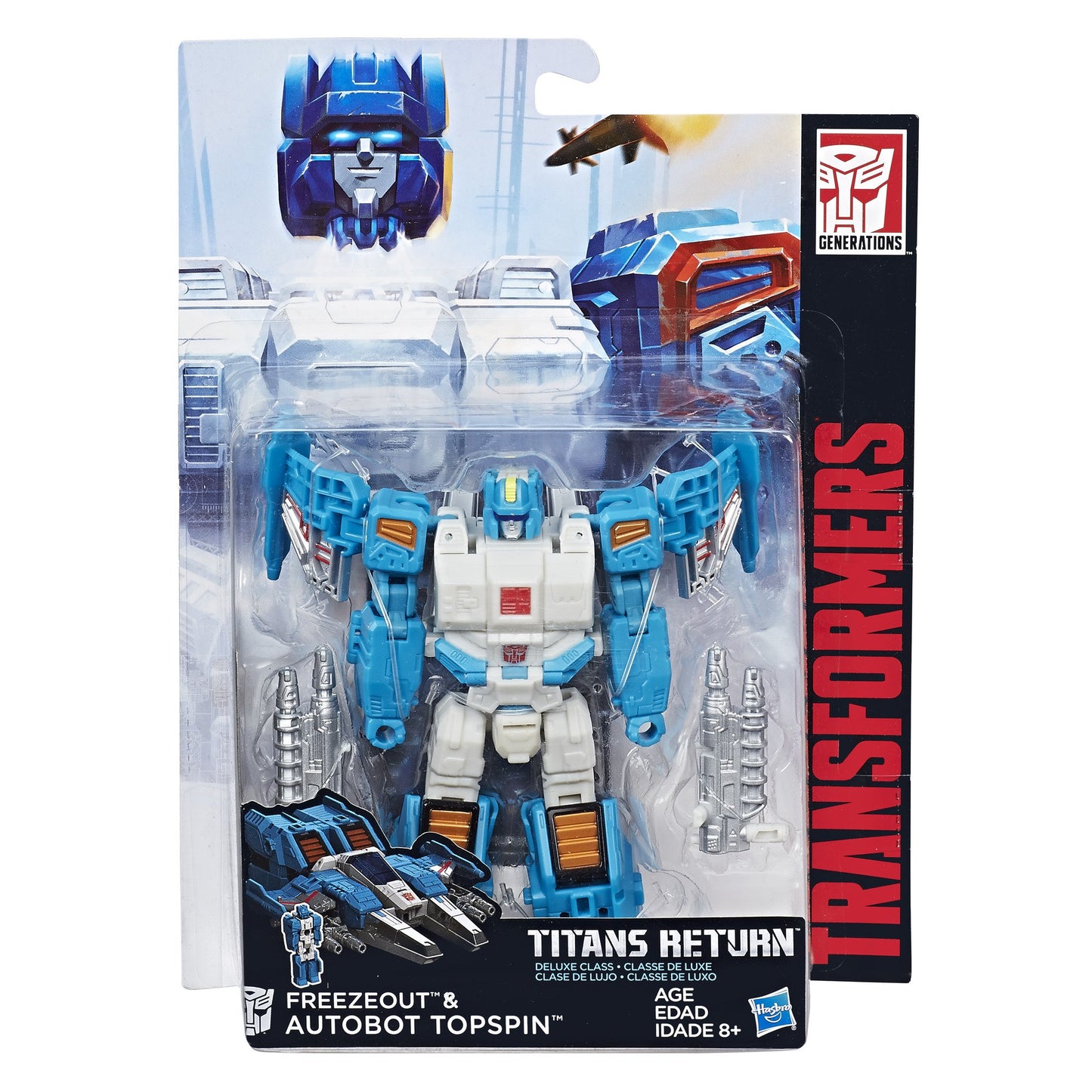 Transformers Generations Titans Return Deluxe Autobot Topspin and Freezeout