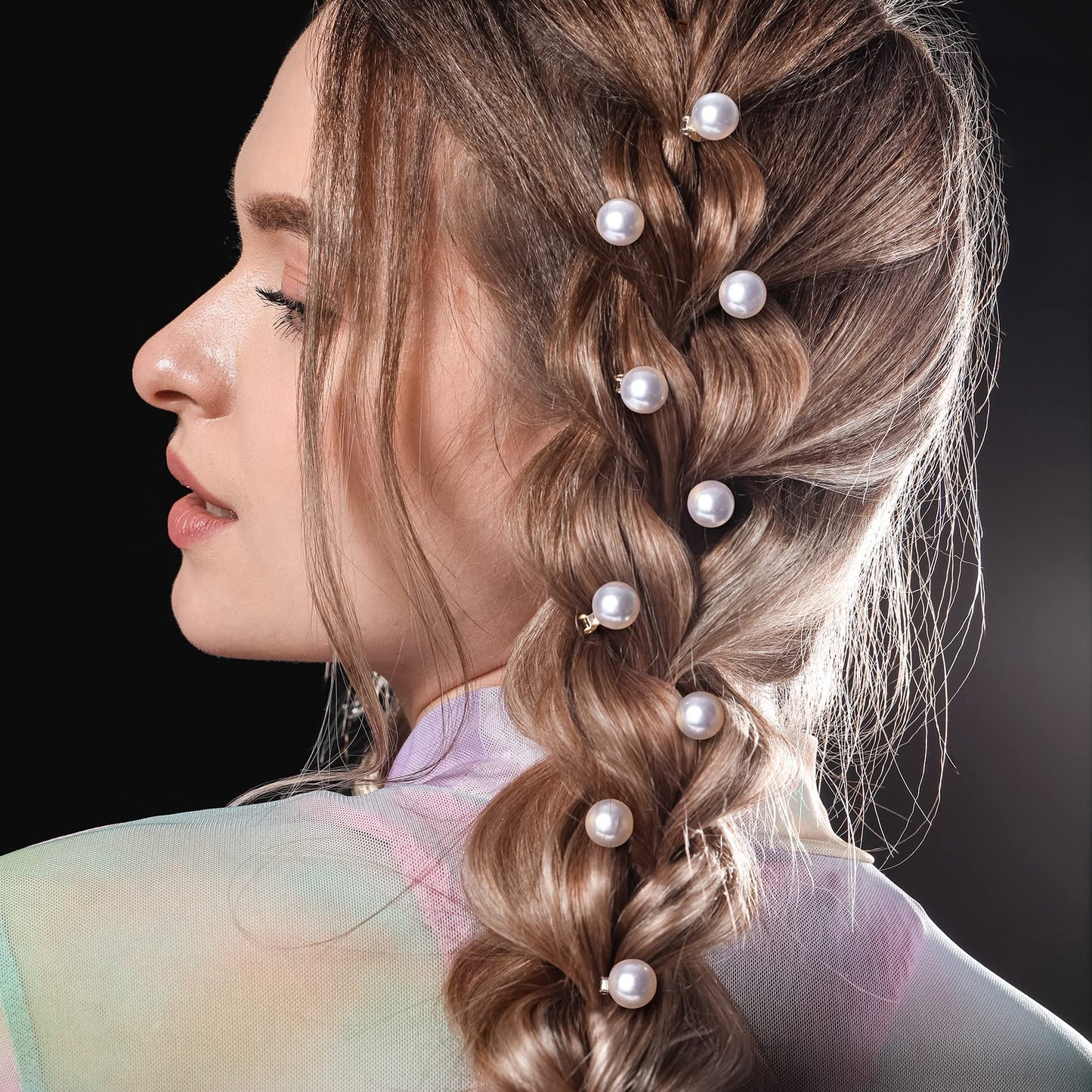 Isslly 30PCS Mini Pearl Hair Clips for Women, White Pearl Hair Pins, Cute Hair Barrettes, Elegant Head Decorations for Girls, Brides for Daily Use