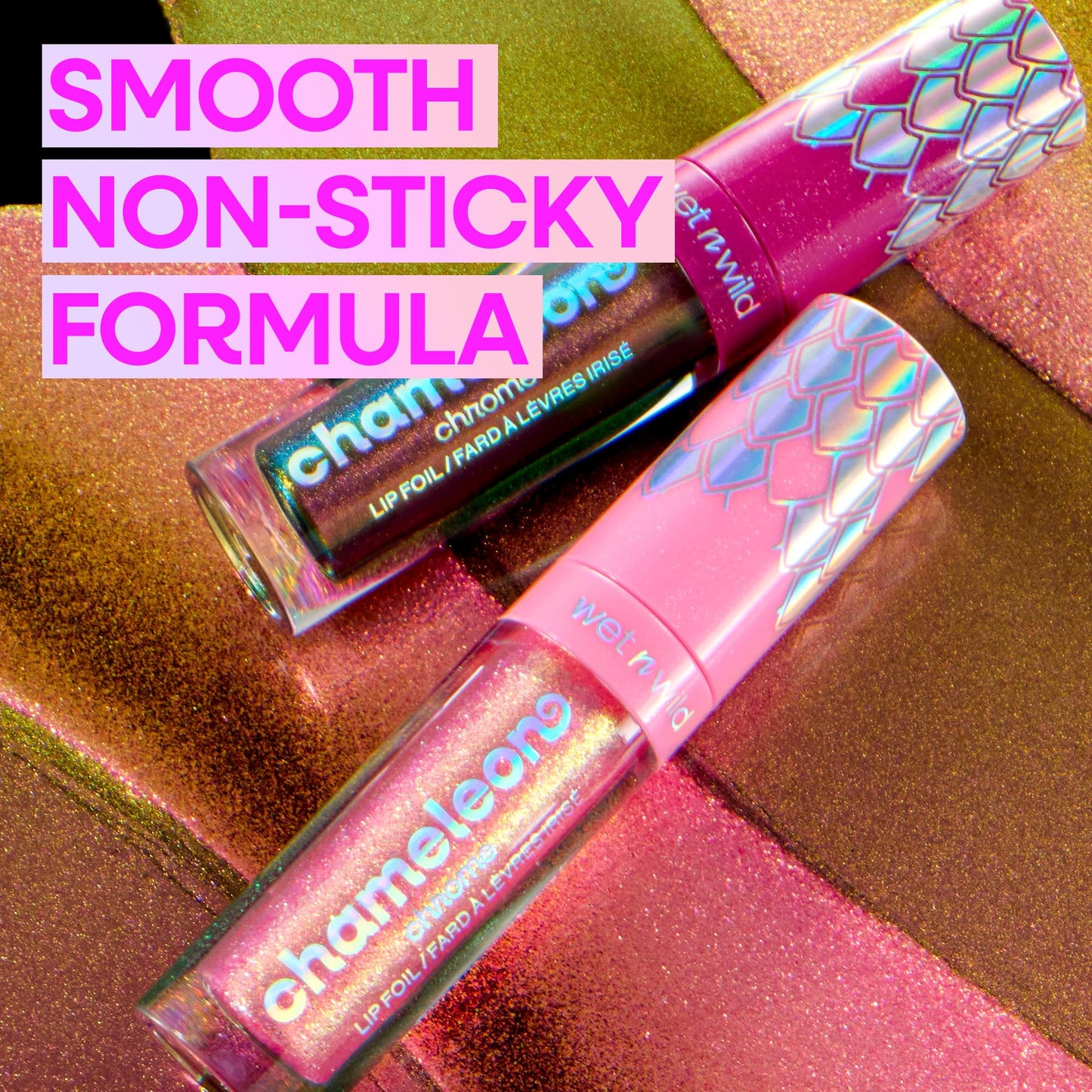 wet n wild Chameleon Chrome Lip Foil, Bold Light-Reflecting Pigments, Multidimensional Shine, Non-Sticky Smooth Formula,Vegan & Cruelty-Free - Halo's