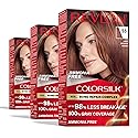 Revlon ColorSilk with Bond Repair Complex, Red Permanent Hair Color, 100% Gray Coverage, Ammonia Free Hair Dye, Vegan Keratin, 55 Light Reddish Brown