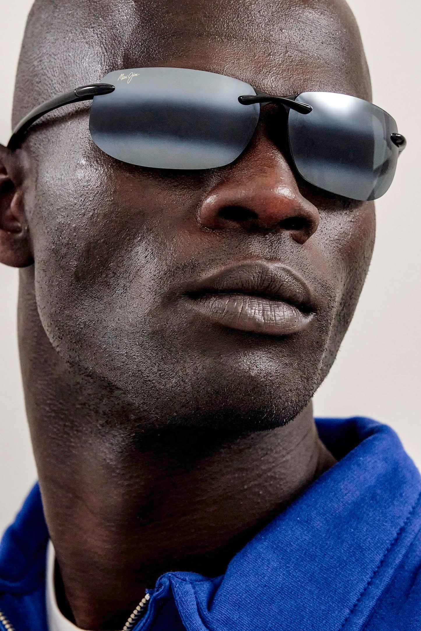 Maui Jim Men's and Women's Banyans Polarized Rimless Sunglasses, Gloss Black/Neutral Grey, Large