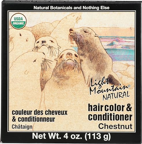Light Mountain Natural Hair Color & Conditioner, Chestnut - 4 Oz
