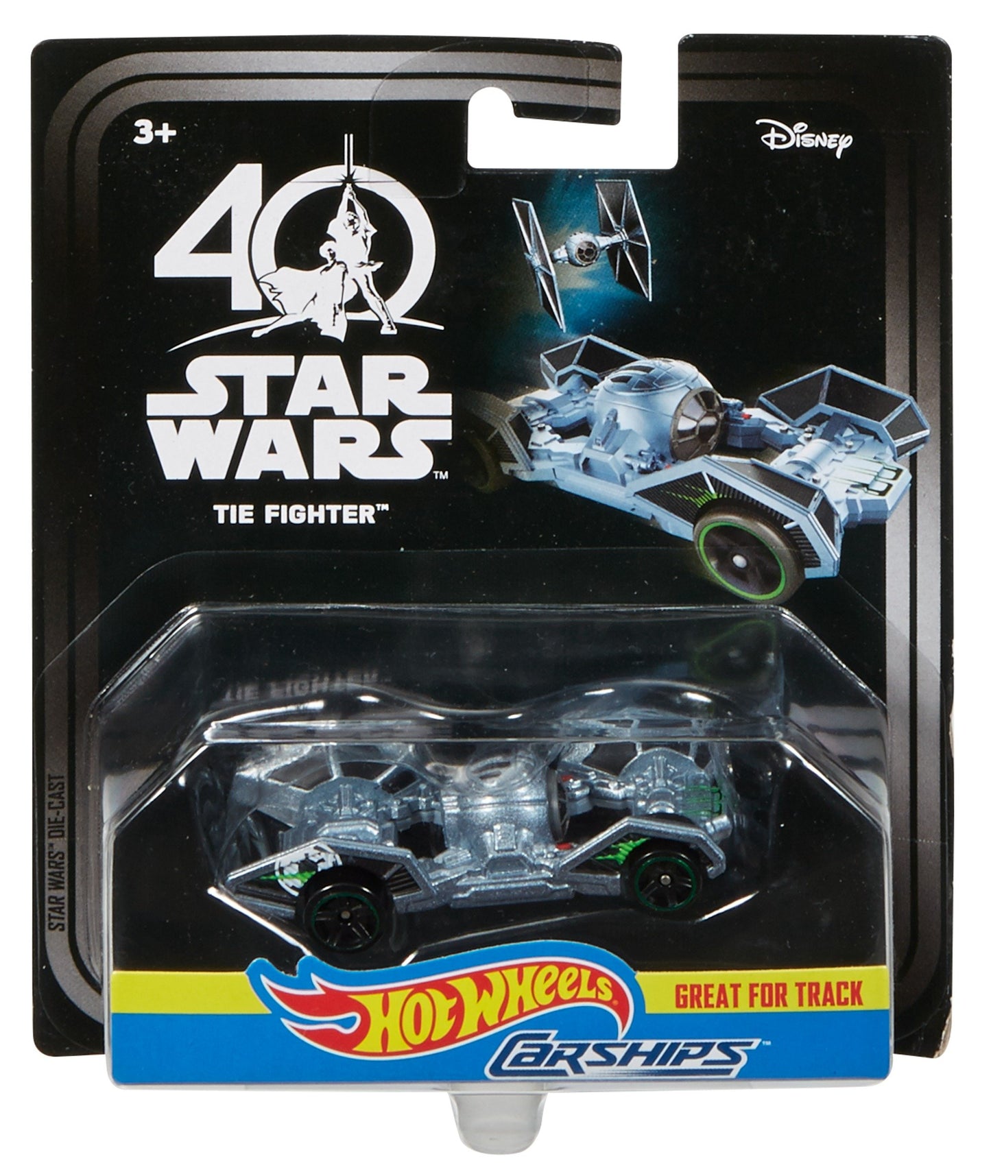 Hot Wheels Star Wars Carships 40th Anniversary Tie Fighter Vehicle