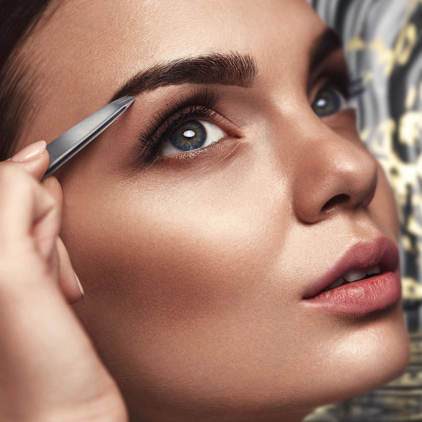 By MILLY Professional Slanted Tweezers for Women & Men | High Carbon Stainless Steel Sharp Tweezer | Tweezers for Women Facial Hair Plucking