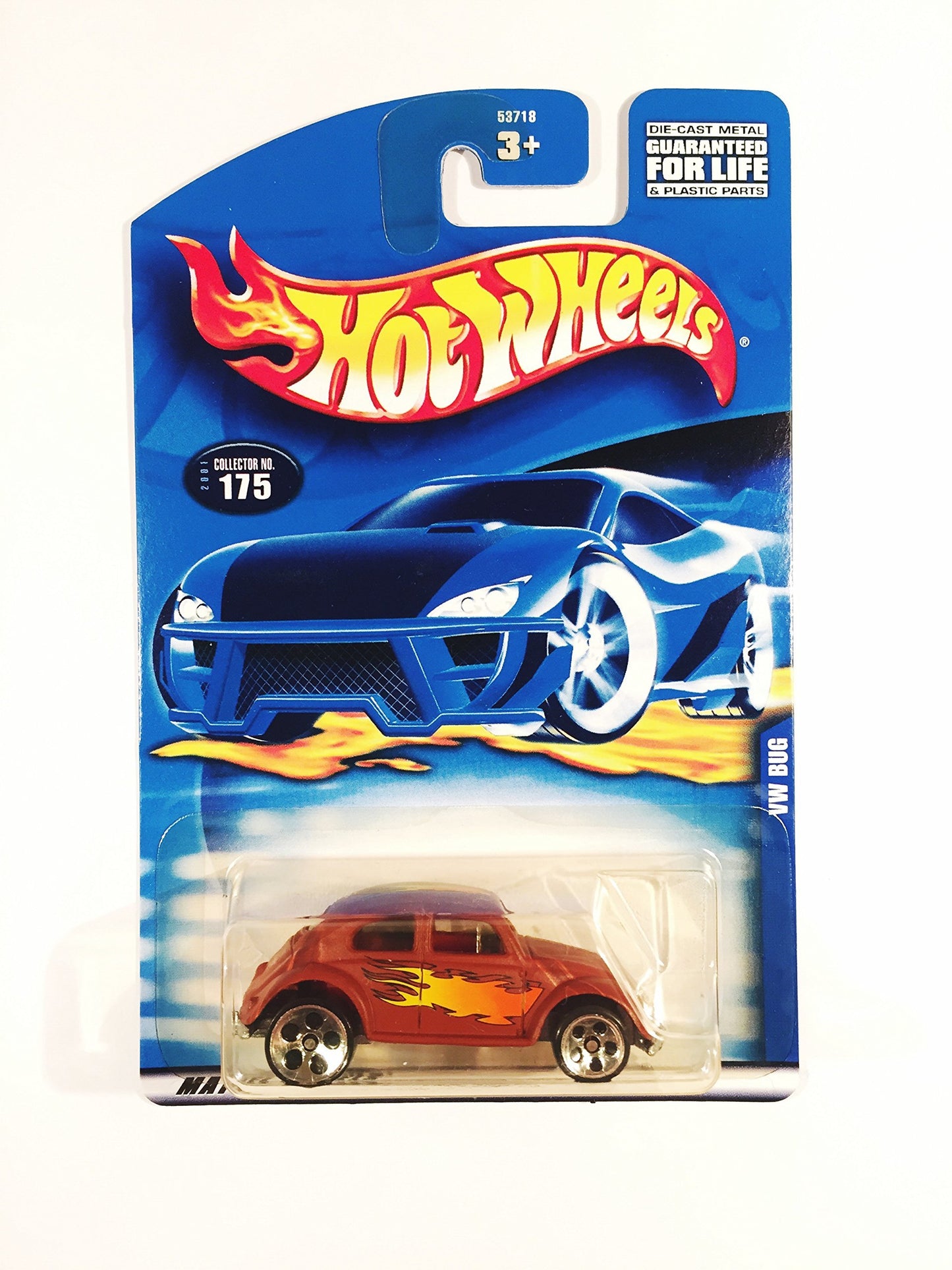 #2001-175 VW Bug 5-hole Wheels Collectible Collector Car Mattel Hot Wheels