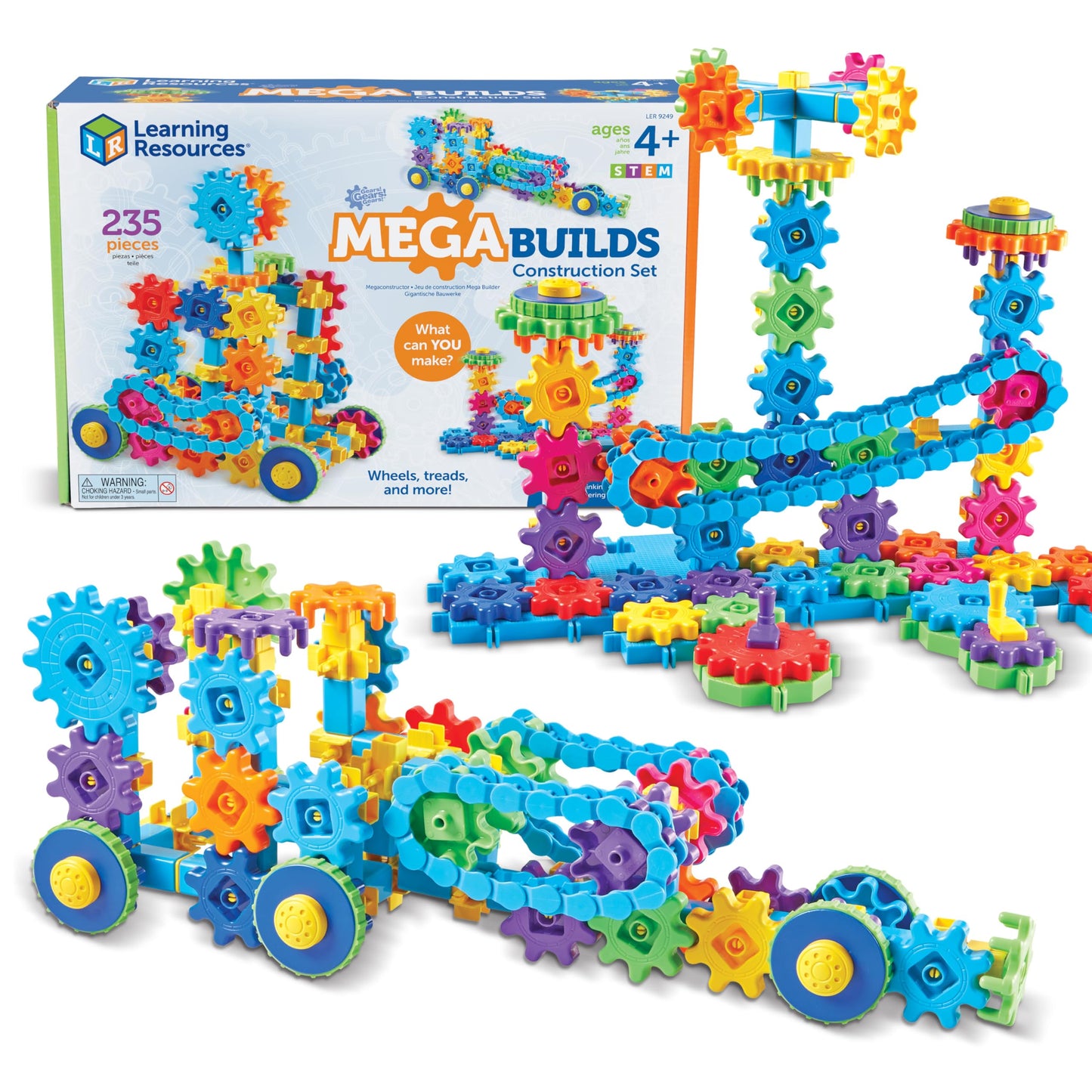 Learning Resources Gears! Gears! Gears! Mega Builds – STEM Building Toys for Kids, Fine Motor Skills, Science & Construction Playset