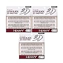 i-ENVY 2X Volume 3D Ultra Black Individual Lashes (3 PACK, Knot Free - Long)