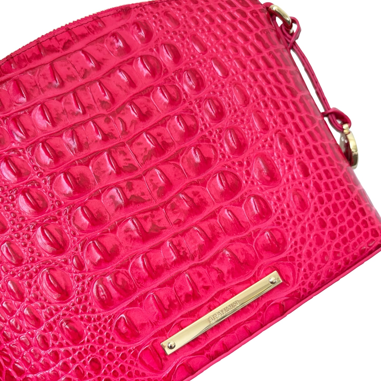 BRAHMIN Women's Mini Duxbury Genuine Leather Crossbody Shoulder Bag (Sweetheart Solid Melbourne)