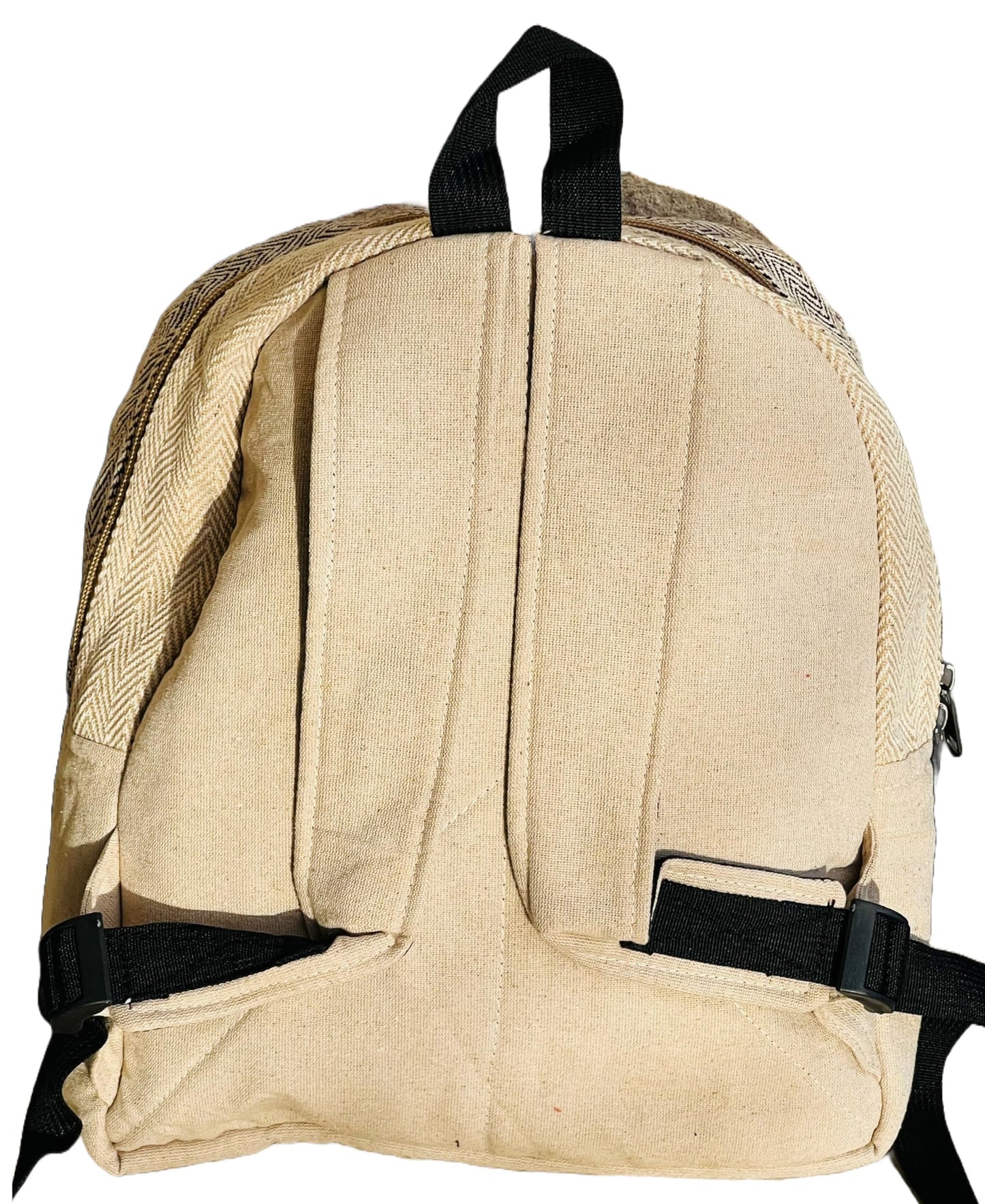 Gurkha Handmade Unique design Himalayan Hemp Cotton Backpack 13 IN Medium Hippie, Festival, Hiking & Tablet Laptop Backpack Bag - Handmade In Mt. Everest Country Nepal