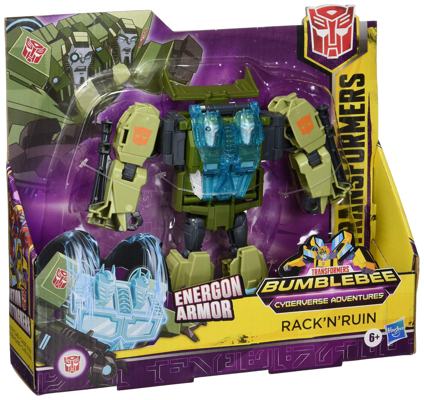 Transformers Toys Cyberverse Ultra Class RACK'N'Ruin Action Figure - Combines with Energon Armor to Power Up - for Kids Ages 6 and Up, 6.75-inch