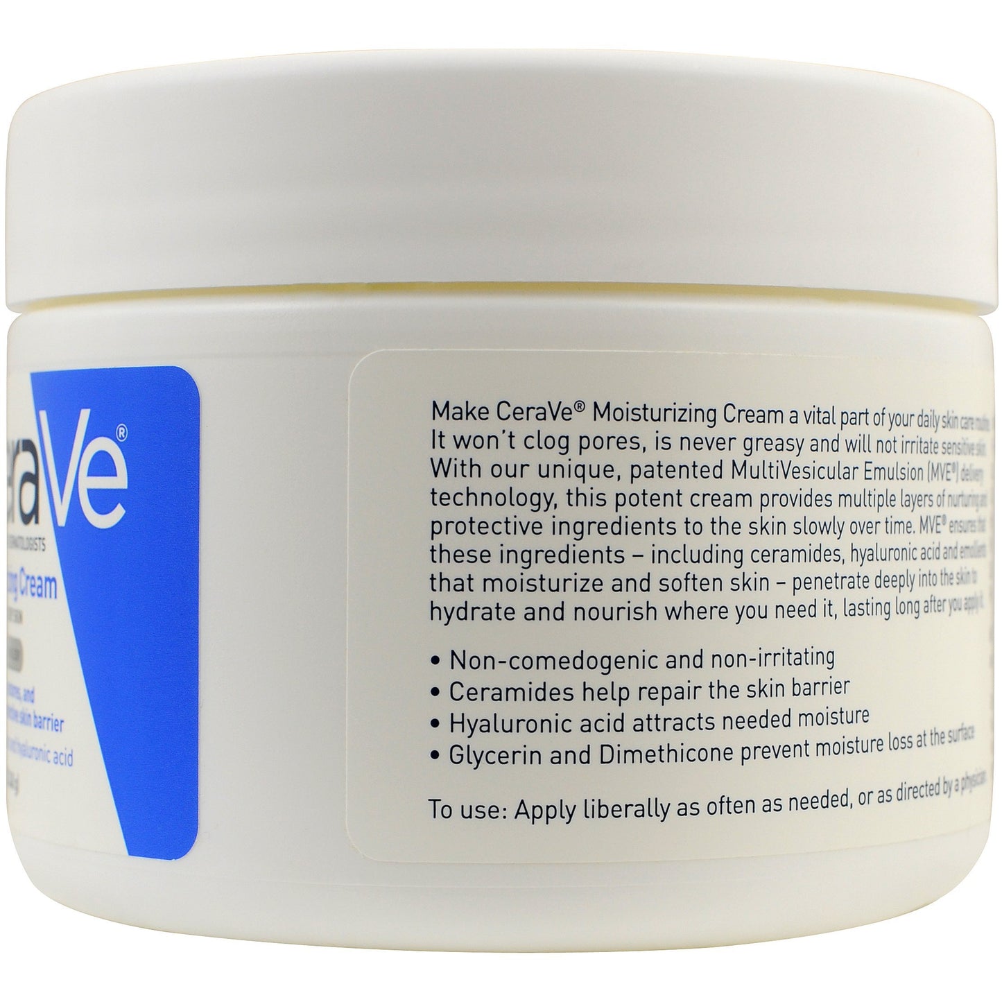 CeraVe Moisturizing Cream Daily Face and Body Moisturizer for Dry Skin, 12 Ounce