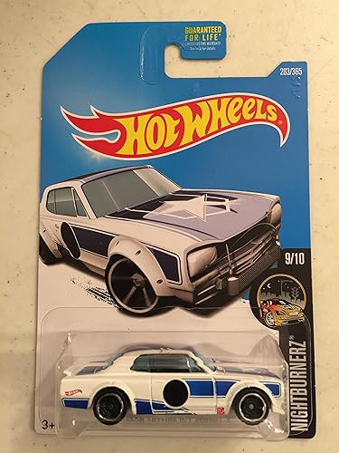 Hot Wheels 2017 Nightburnerz Nissan Skyline H/T 2000GT-X, 283/365 White