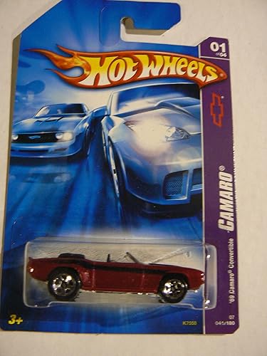 Hot Wheels Camaro 01 of 04 '69 Camaro Convertible Red 041/180