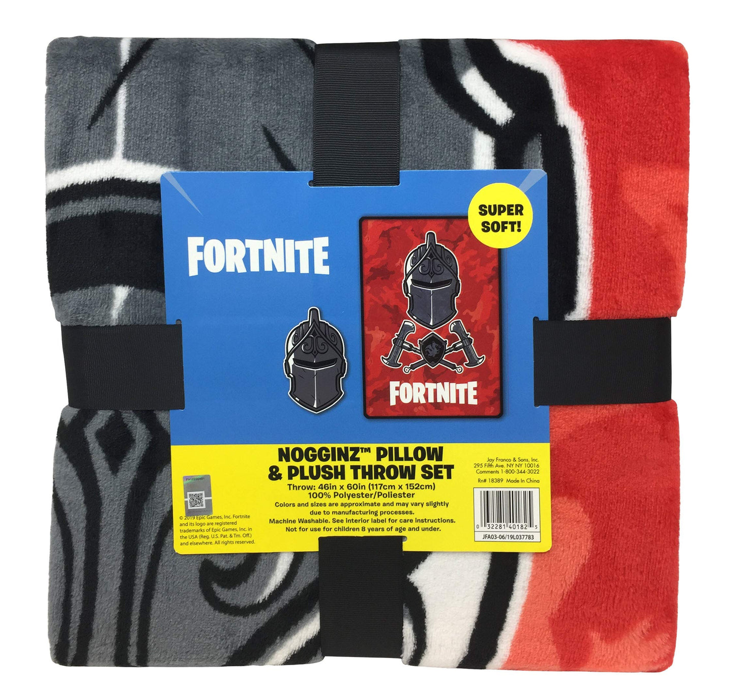 Jay Franco Black Knight Red Camo 2 Piece Nogginz Set (Official Fortnite Product)