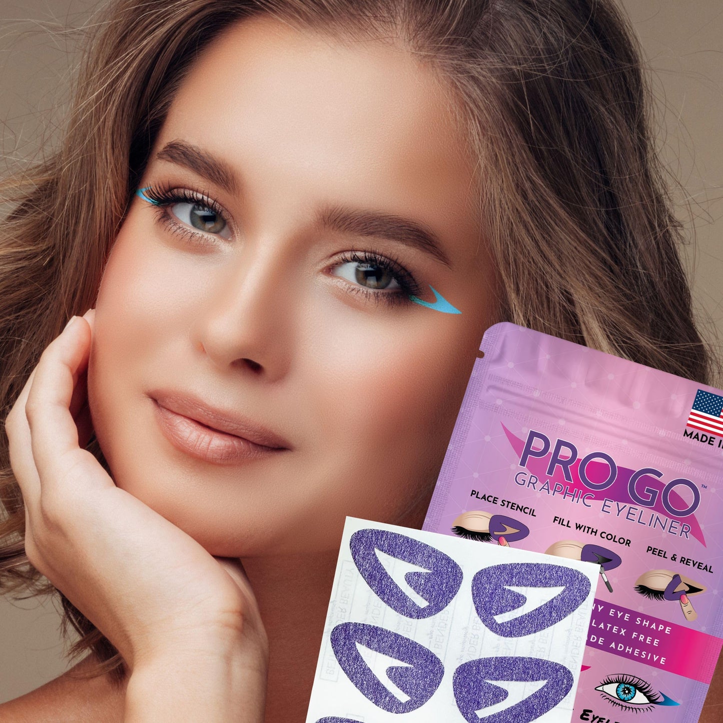 Beth Bender Beauty Pro Go Graphic Eyeliner Stencil - Stylish Eyeliner Stencils - Achieve the Perfect Winged Liner