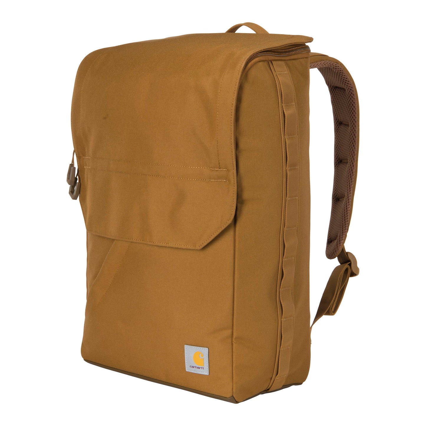 Carhartt 21L Top-Load Backpack, Durable Water Resistant Coated Canvas Base W/ 17" Laptop Sleeve, Carhartt Brown