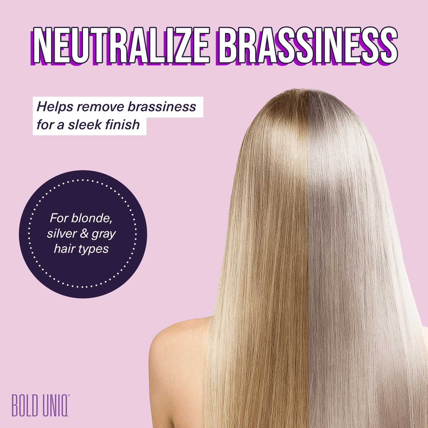 Bold Uniq Purple Hair Mask - Toner For Blonde, Platinum, Bleached, Silver, Gray, Ash & Brassy Hair - Remove Yellow Tones & Condition Dry, Damaged Hair Beauty and Personal Care BOLD UNIQ