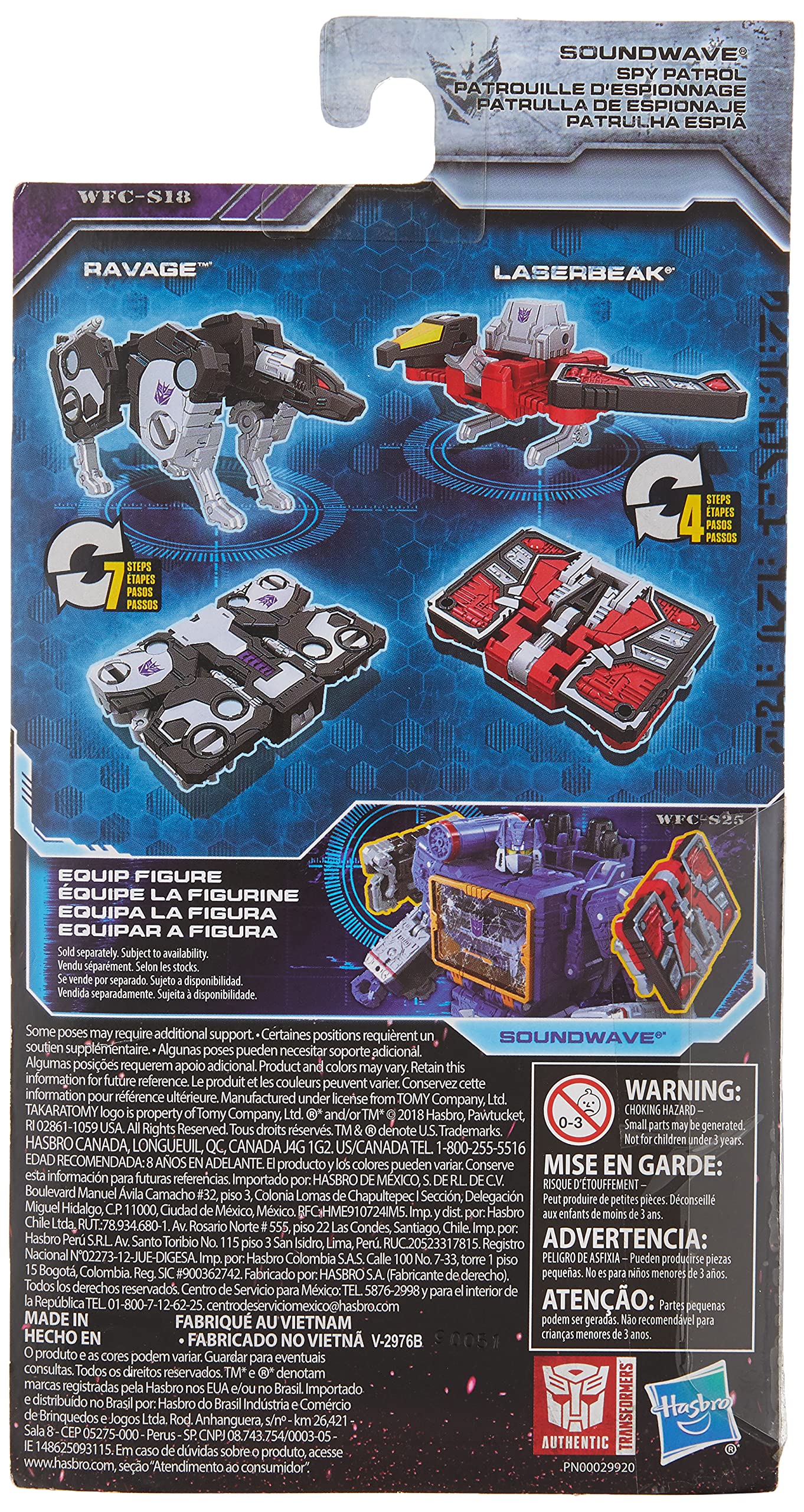 Transformers Toys Generations War for Cybertron: Siege Micromaster Wfc-S18 Soundwave Spy Patrol 2 Pack Action Figure - Adults & Kids Ages 8 & Up, 1.5"