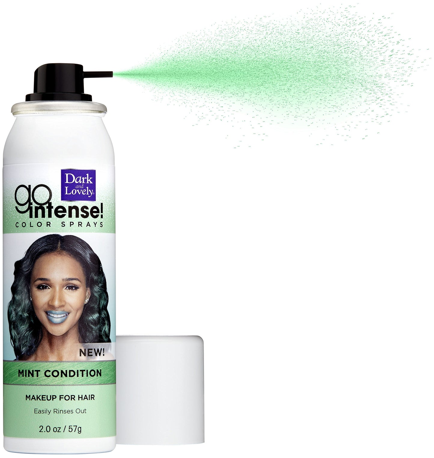 SoftSheen-Carson Go Intense Color Sprays, Hair Color Spray for Instant and Ultra-vibrant Color on Dark, Natural & Relaxed Hair, Mint Condition, 2