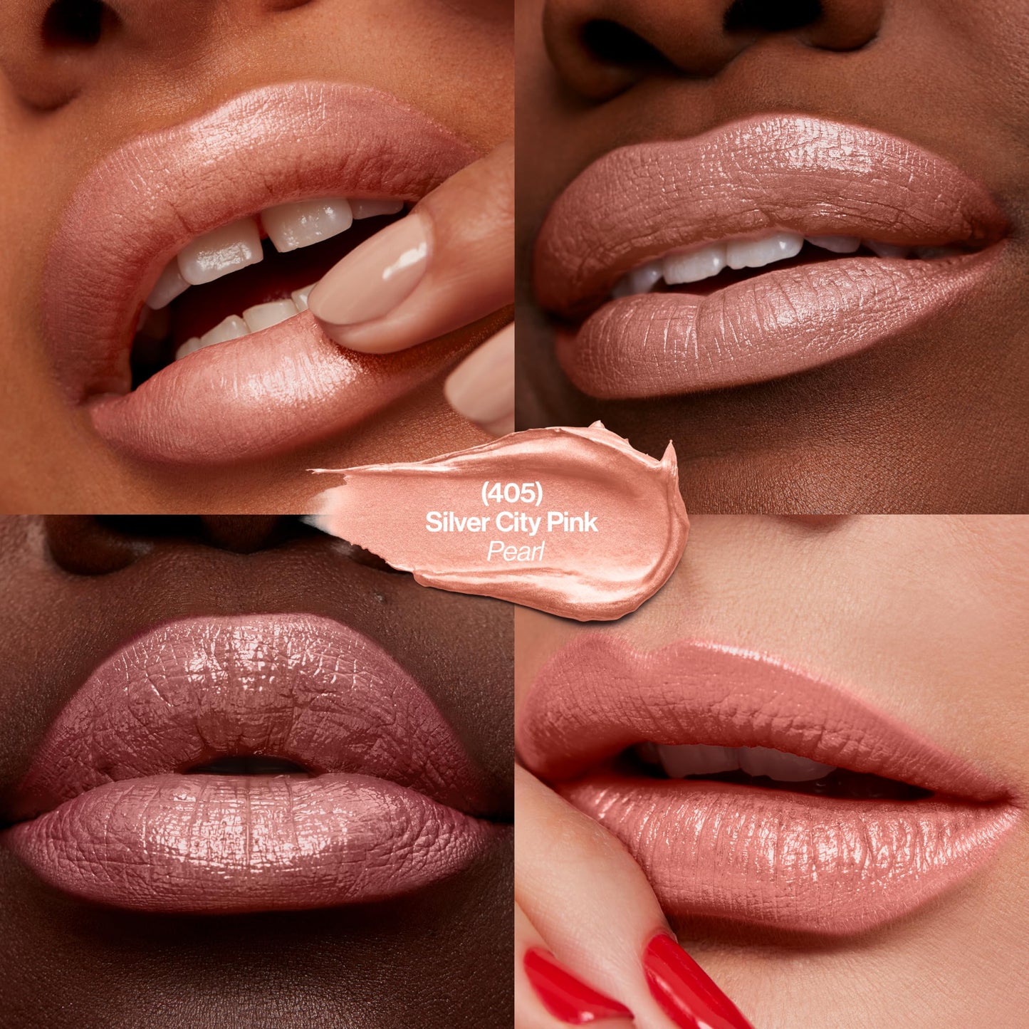 Revlon Super Lustrous Lipstick, Creamy Formula For Soft, Fuller-Looking Lips, Moisturized Feel, 405 Silver City Pink, 0.15 oz