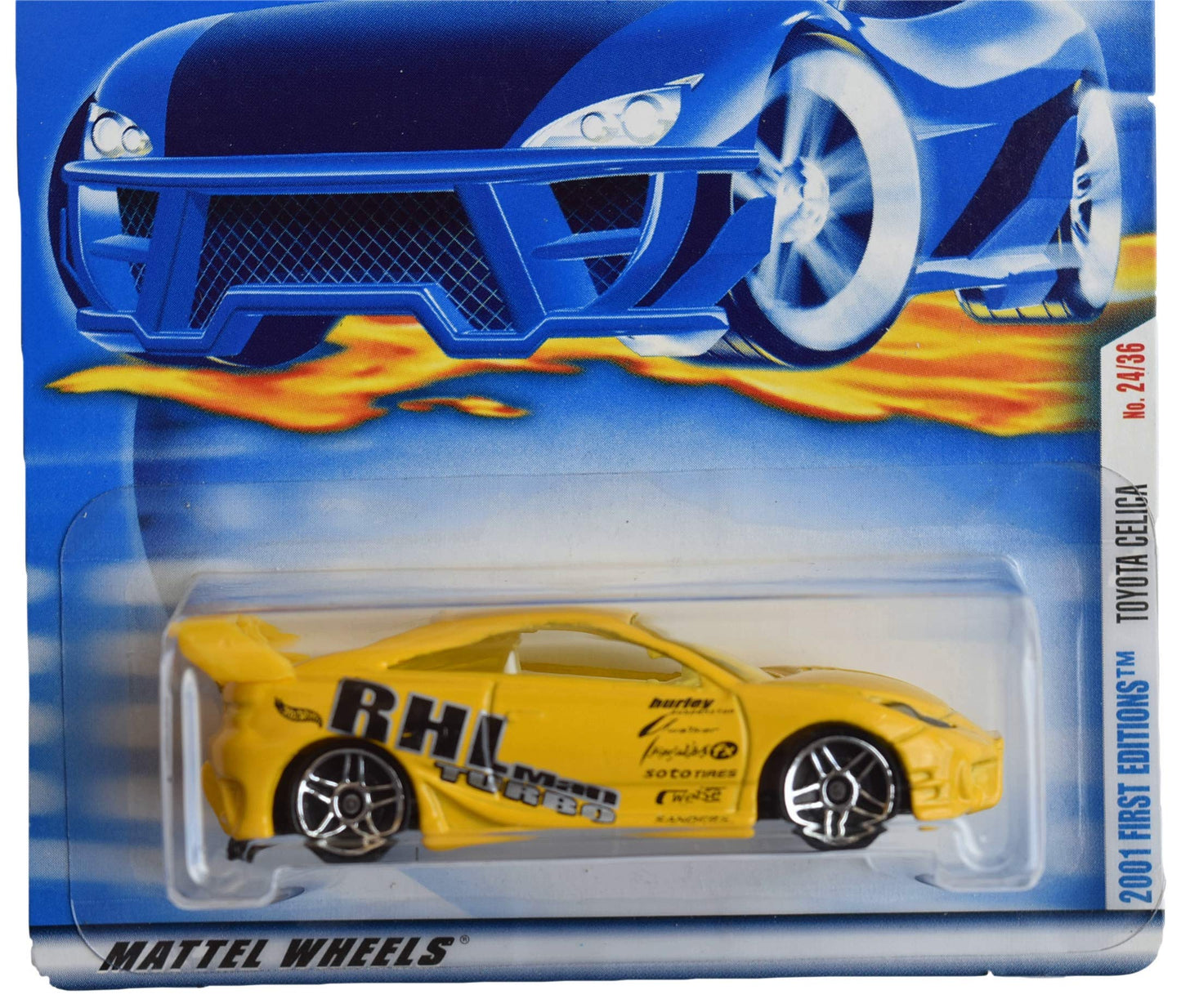 Hot Wheels 2001 First Editions -#24 Toyota Celica #2001-36 Collectible Collector Car Mattel 1:64 Scale