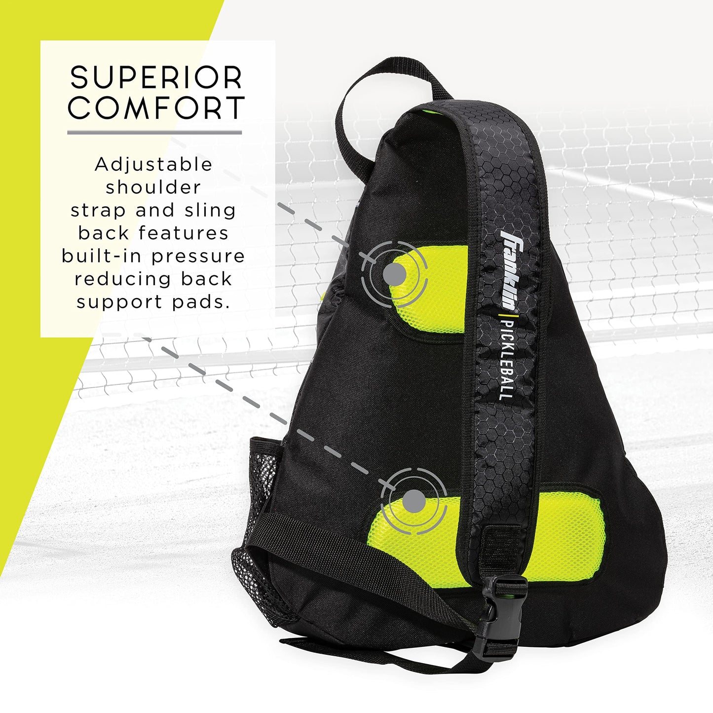 Franklin Sports Pickleball Bags - Pickleball Sling Bag Backpack for Gear + Equipment - Pickleball Bag for Men + Women - Holds Paddles, Pickleballs +…