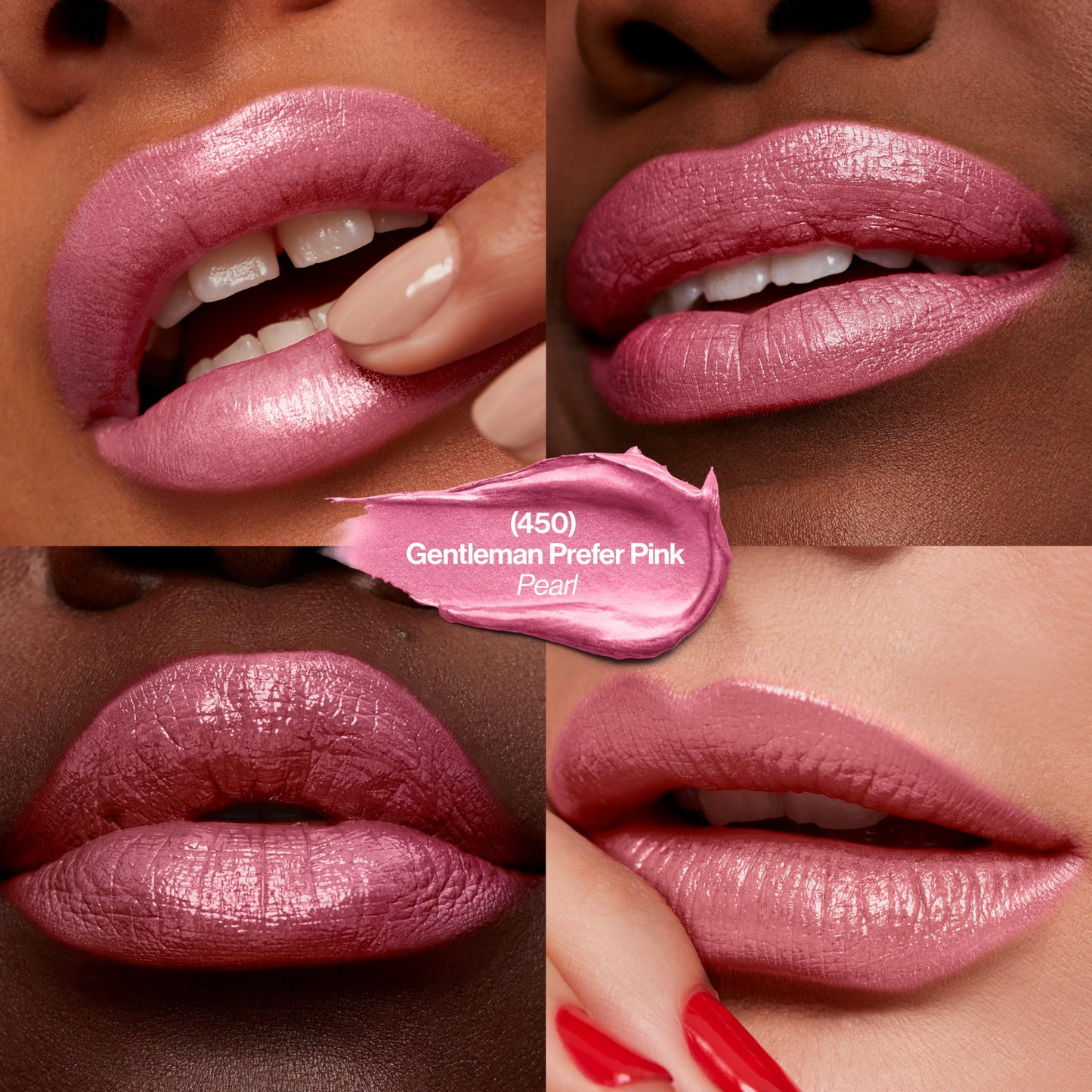 Revlon Super Lustrous Lipstick, Creamy Formula For Soft, Fuller-Looking Lips, Moisturized Feel, 450 Gentlemen Prefer Pink, 0.15 oz