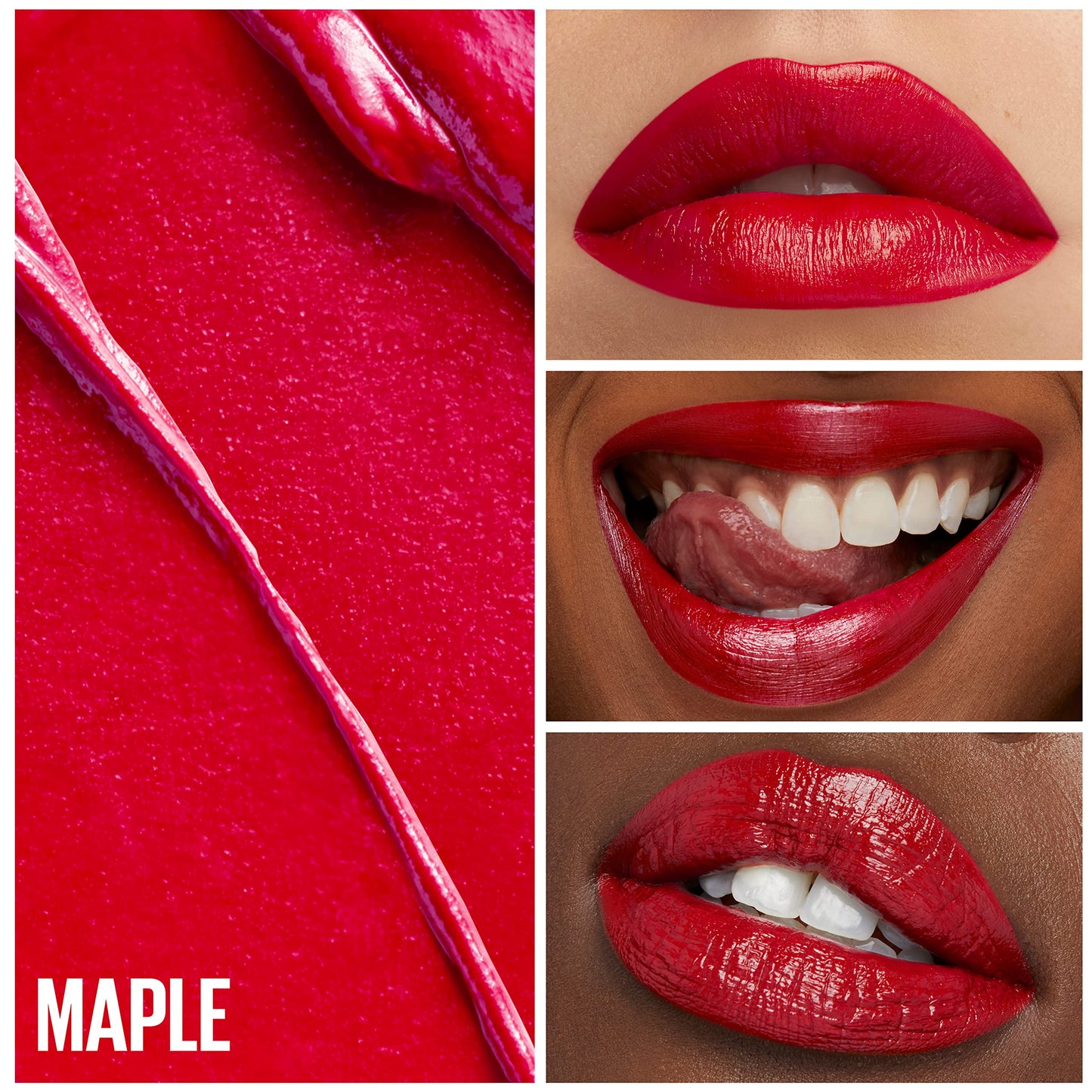 Maybelline Green Edition Butter Cream High-Pigment Bullet Lipstick, Maple, Bright Red, 0.12 oz