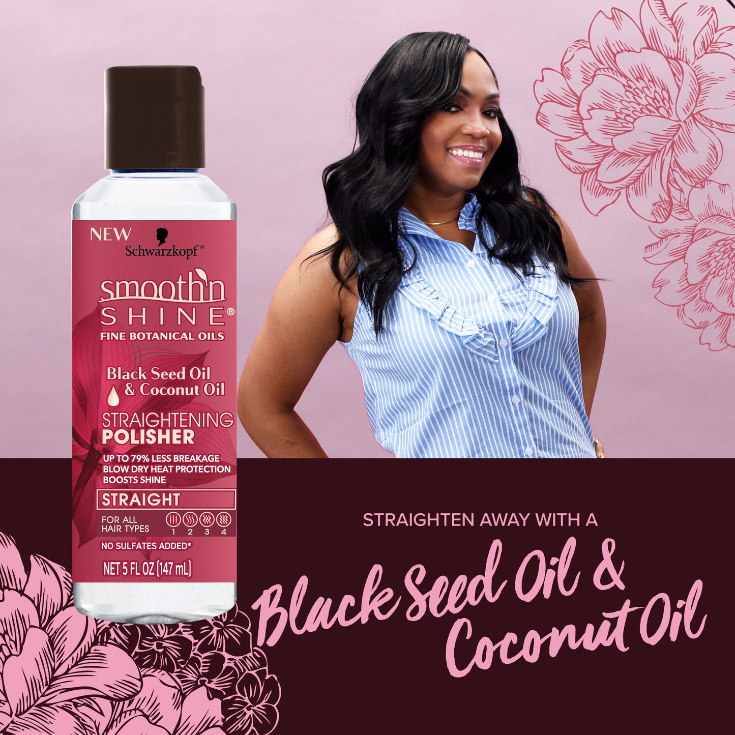 Smooth 'n Shine Straight Repair Polisher for Straight Hair, 5 Ounce(Pack of 1)