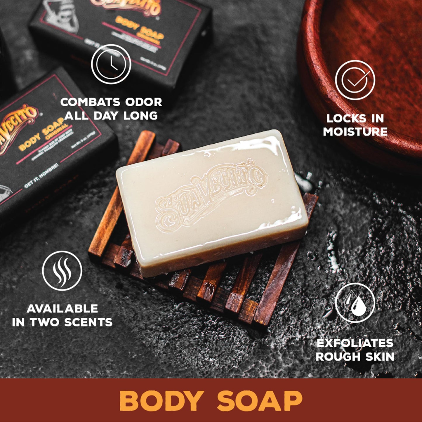 Suavecito Hair & Body Essentials Bundle: Oil Based Hair Styling Pomade, Moisturizing Body Soap, Hydrating Shampoo & Nourishing Conditioner…