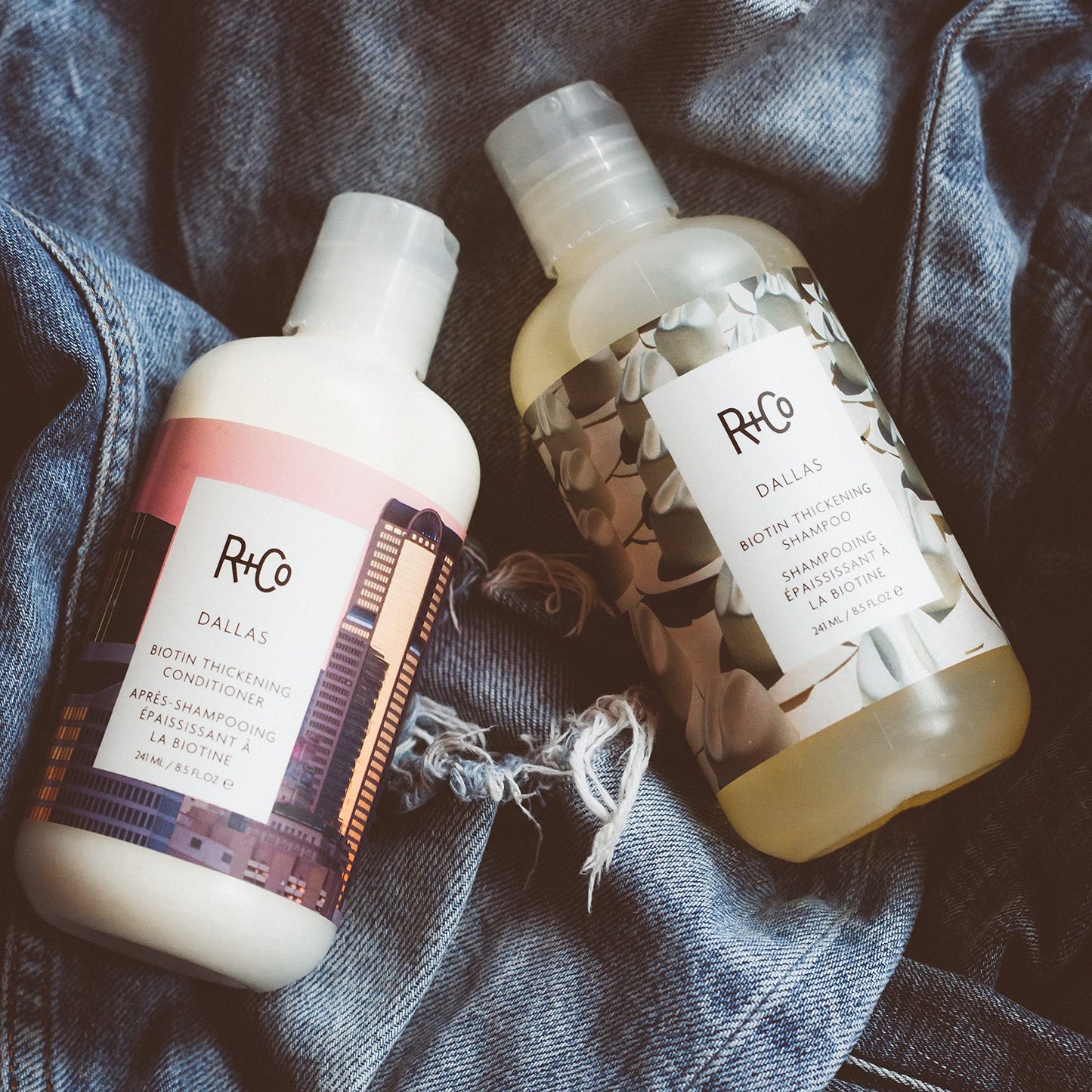 R+Co Dallas Biotin Thickening Shampoo, Conditioner, and Thickening Treatment Packet | Weightless Hydration, Strengthens + Enhances Shine | Vegan + Beauty and Personal Care R+Co