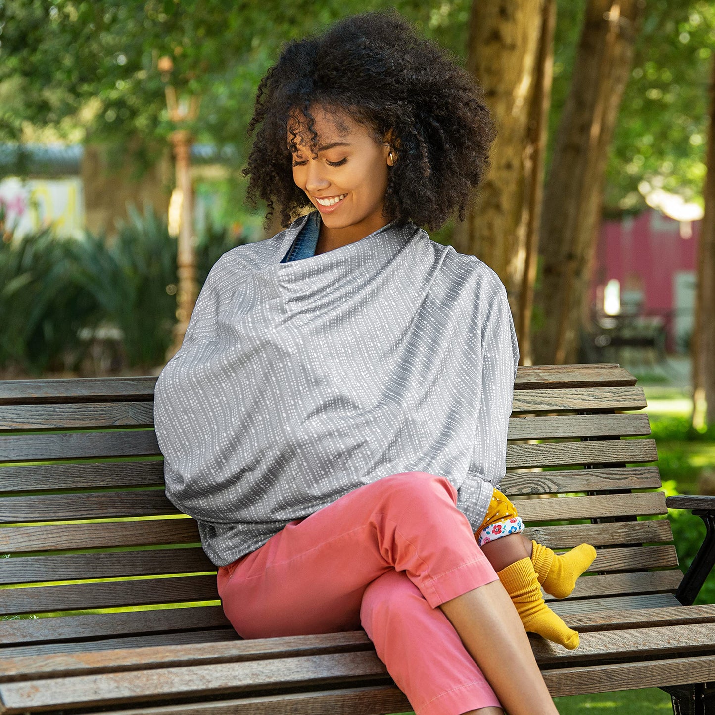 Munchkin® 5-in-1 Baby Car Seat Cover - Versatile Nursing Cover Up for Breastfeeding, High Chair and Carrier Protection with XtraGuard™ Silver-Ion…