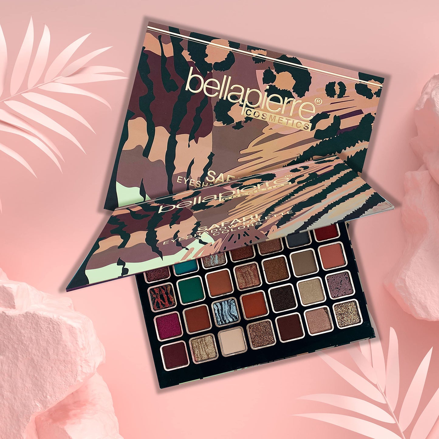 bellapierre Safari Eyeshadow Palette | 35 Shades in Matte, Satin, Shimmer, & Foil Finishes | Non-Toxic & Paraben Free | Vegan & Cruelty Free