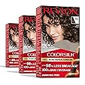 Revlon ColorSilk with Bond Repair Complex, Brown Permanent Hair Color, 100% Gray Coverage, Ammonia Free Hair Dye, Vegan Keratin, 30 Dark Brown (Pack