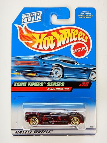 Hot Wheels 1998 748 red AVUS QUATTRO TECH TONES SERIES 4 of 4 1:64 Scale Die-cast Collectible Car