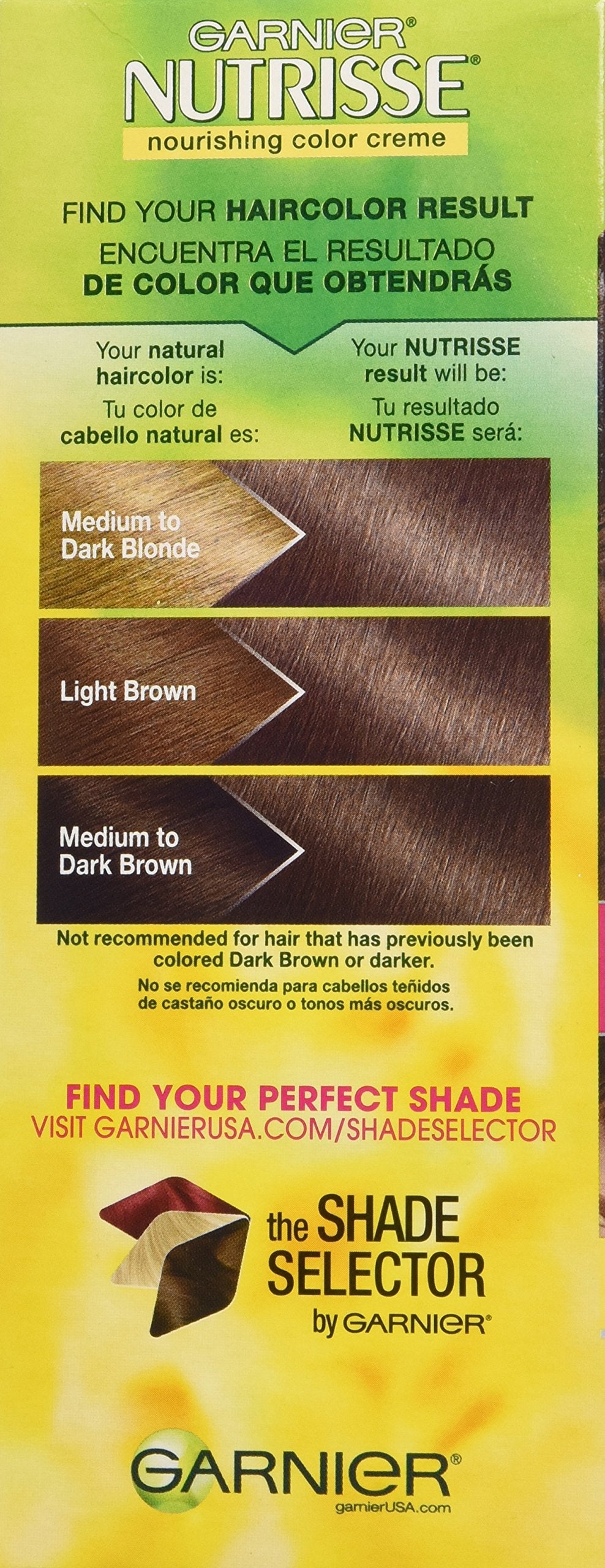 Garnier Nutrisse Nourishing Hair Color Creme 3 Packaging May Vary, 60 Light Natural Brown (Acorn)