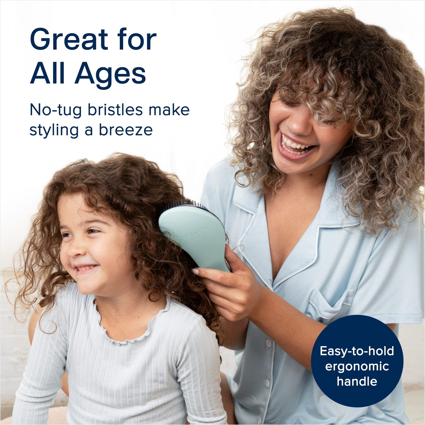 Crave Naturals Glide Thru Detangling Hairbrush That Glides Through Tangles for Wet, Dry and Damaged Hair - Gentle Detangler Styling Tool for Adults
