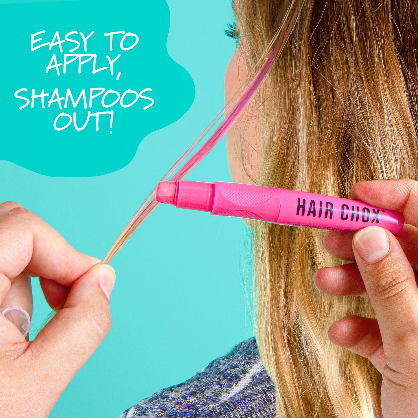 Fashion Angels Hair Chox Set, Temporary Hair Color for Kids- Safe and Washable Hair Chalk