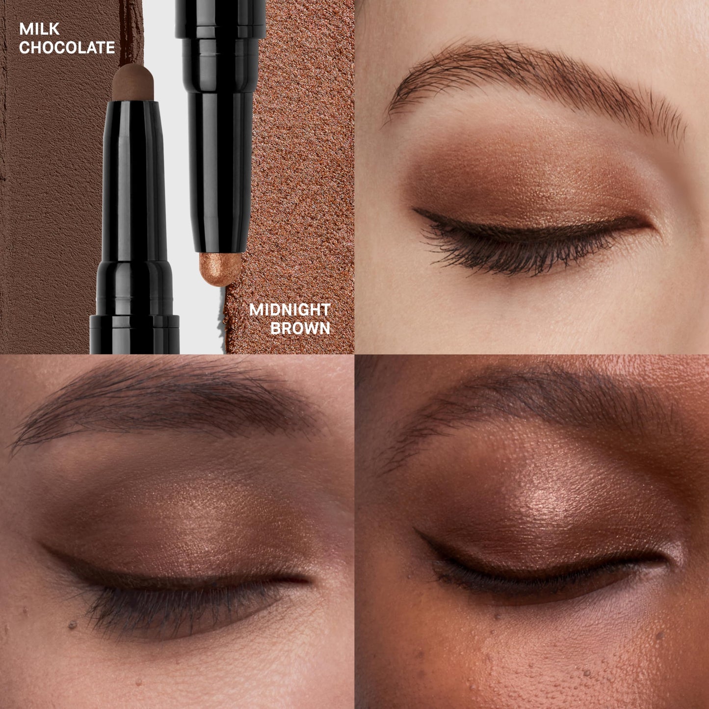 Bobbi Brown Dual-Ended Long-Wear Cream Shadow Stick | Swipe & Go Cream Eyeshadow Stick | 24-Hour Wear for Effortless Eyes, 0.06 Ounce, Milk