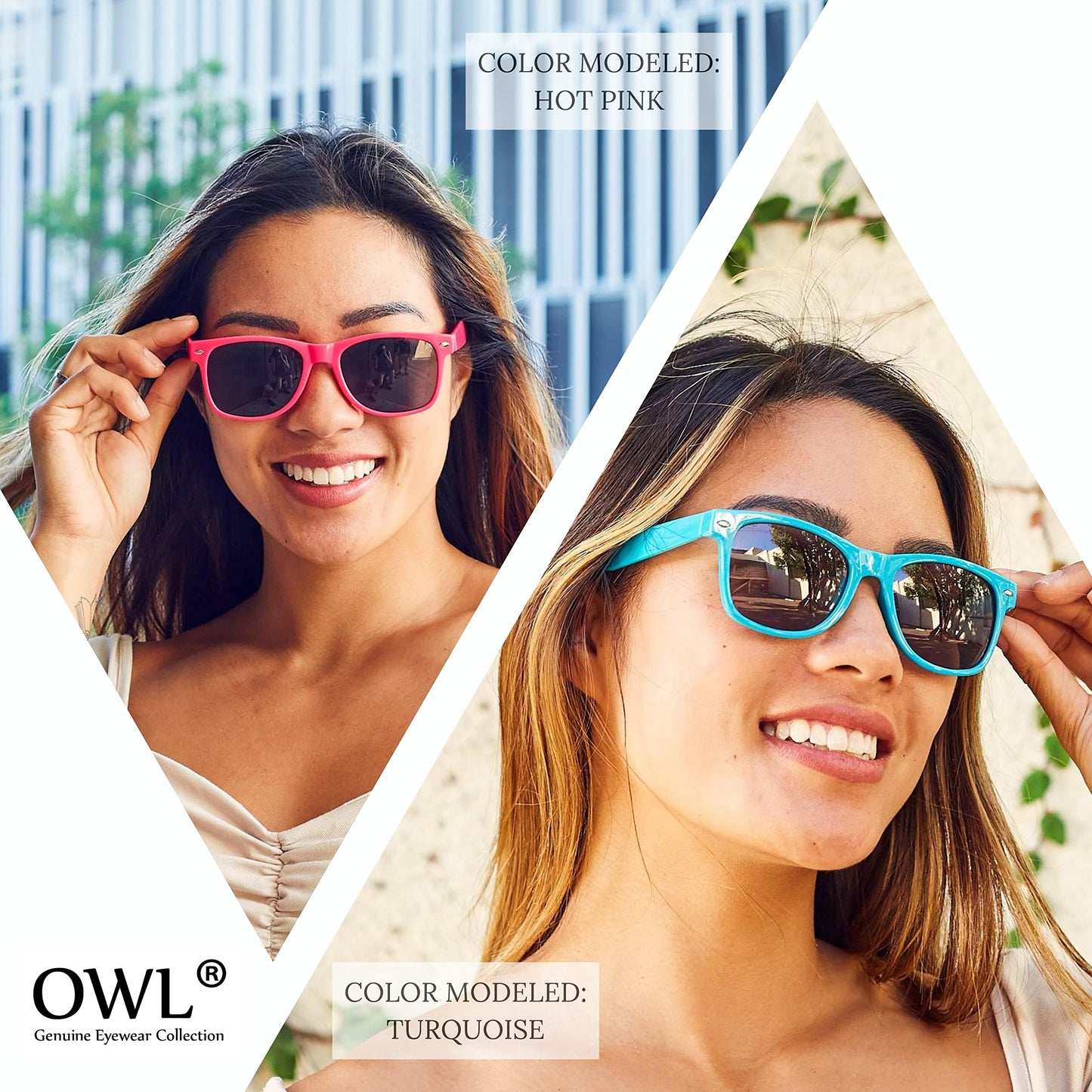OWL Classic Vintage Smoke Lens Sunglasses Yellow Frame Ladies glow in the dark