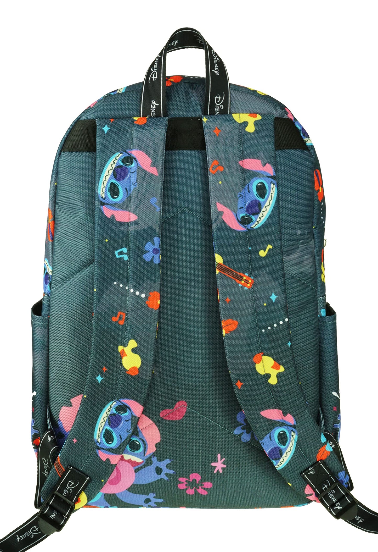 KBNL Classic Disney Lilo & Stitch Backpack with Laptop Compartment for School, Travel, and Work (Black), Multicolor, A22211-Lilo&Stitch