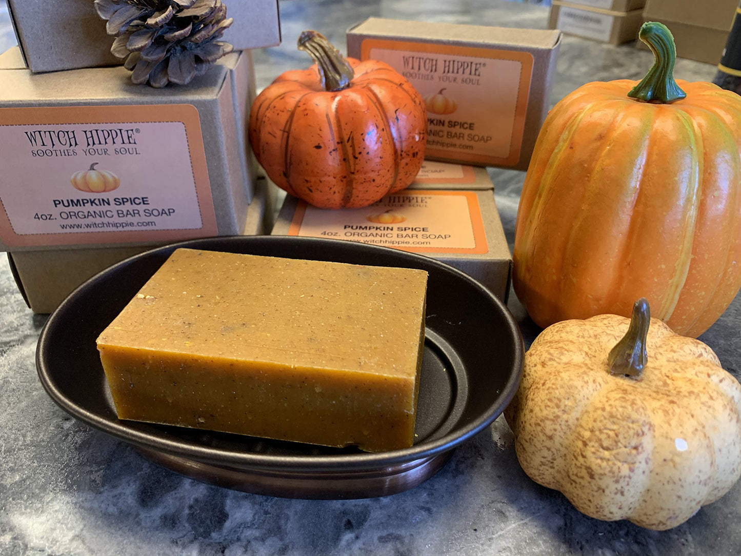 Witch Hippie Pumpkin Spice 4oz Natural Bar Soap 2 pack Beauty & Personal Care Witch Hippie