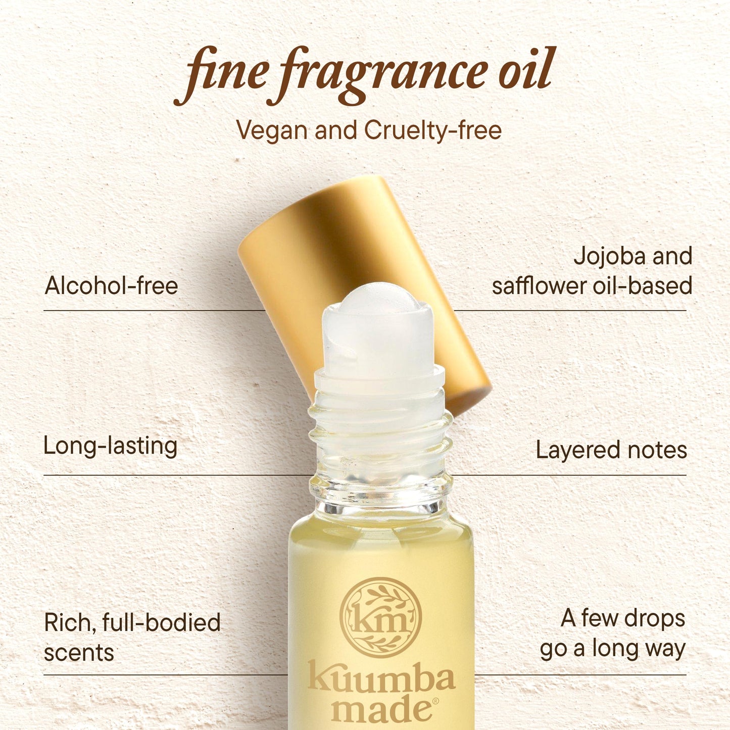 Kuumba Made Vanilla Bean Fragrance Oil Roll-On, Alcohol-Free, 0.15 Fl Oz Beauty and Personal Care Kuumba Made