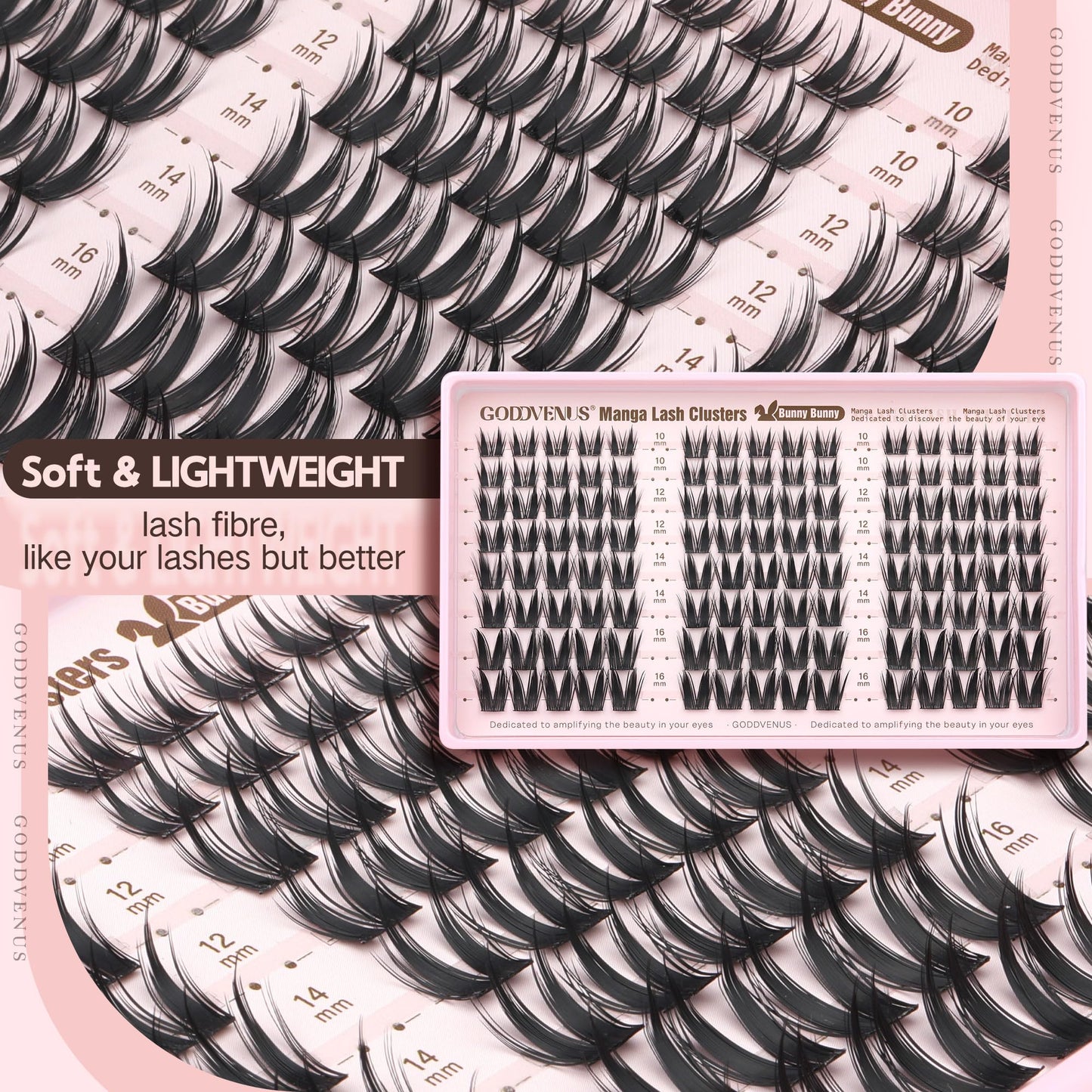 Goddvenus Manga Lash Clusters Kit Natural 280Pcs Cluster Eyelash Extensions Kit Wispy Anime Eyelash Clusters Fairy Fluffy DIY Individual Lash Beauty and Personal Care Goddvenus