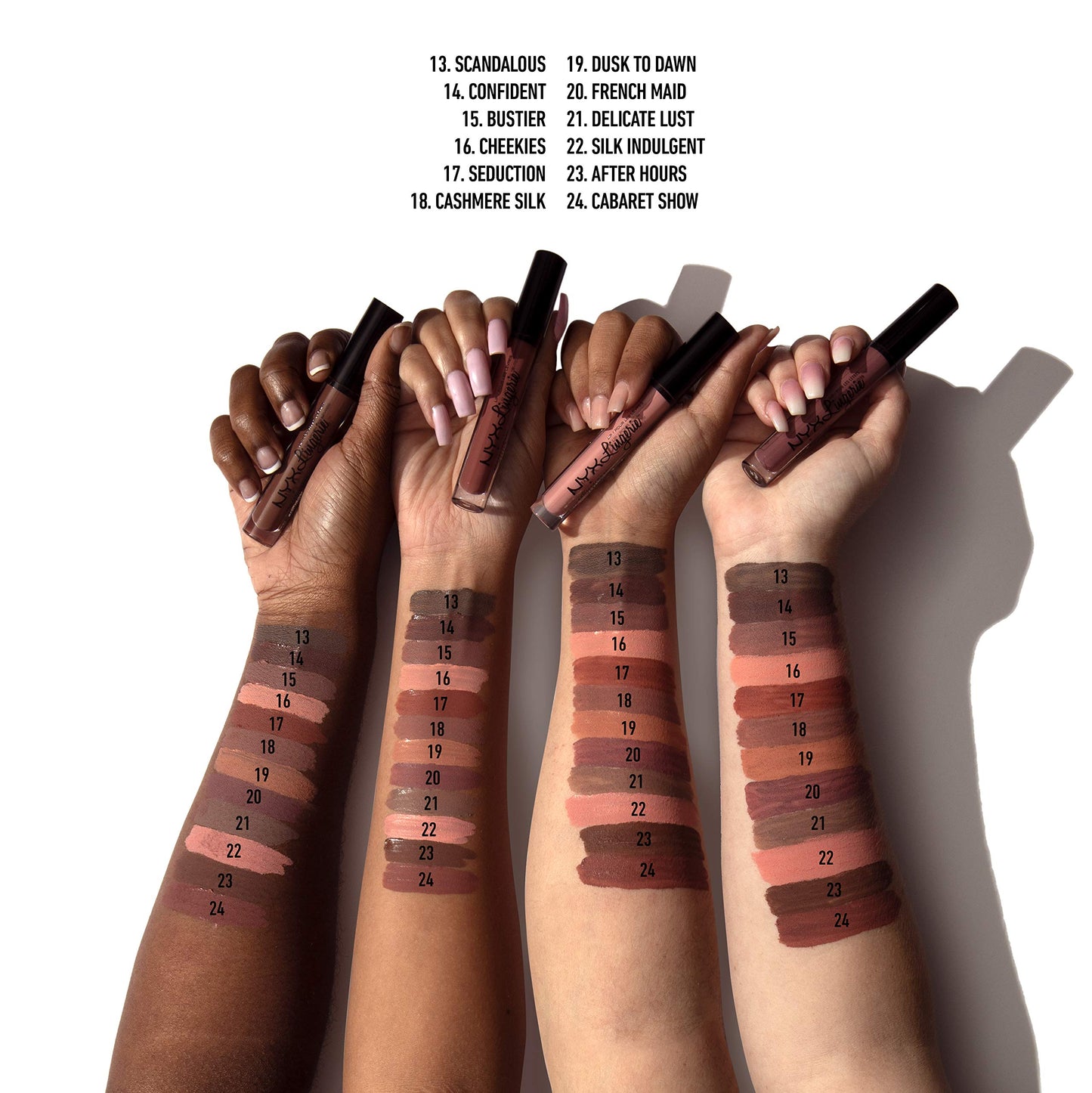 NYX PROFESSIONAL MAKEUP Lip Lingerie Matte Liquid Lipstick - Bustier (Dusty Mauve)