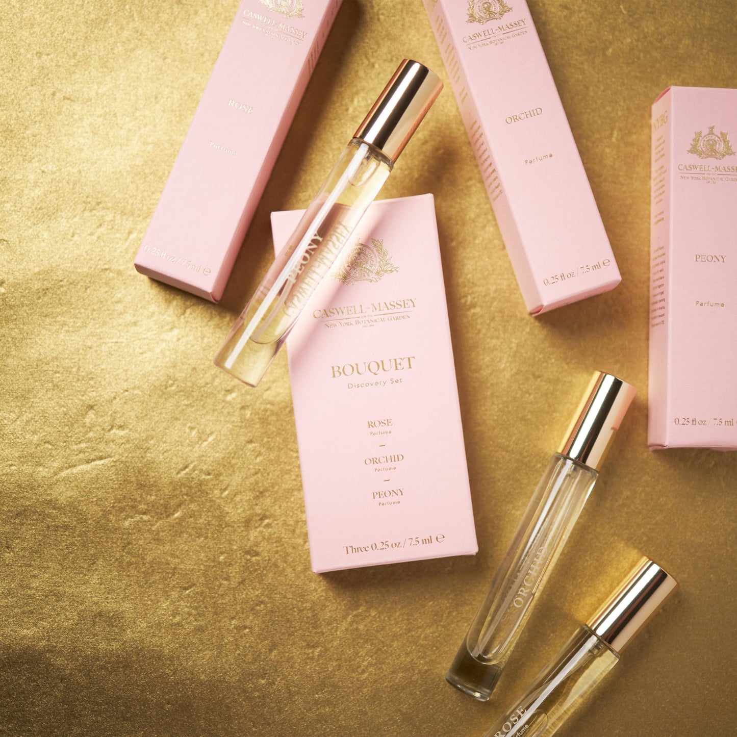 Caswell-Massey Bouquet Discovery Set - Includes Peony, Orchid & Rose - Travel Size Perfume for Women, Vibrant Floral Scents - Botanical Perfume Gift