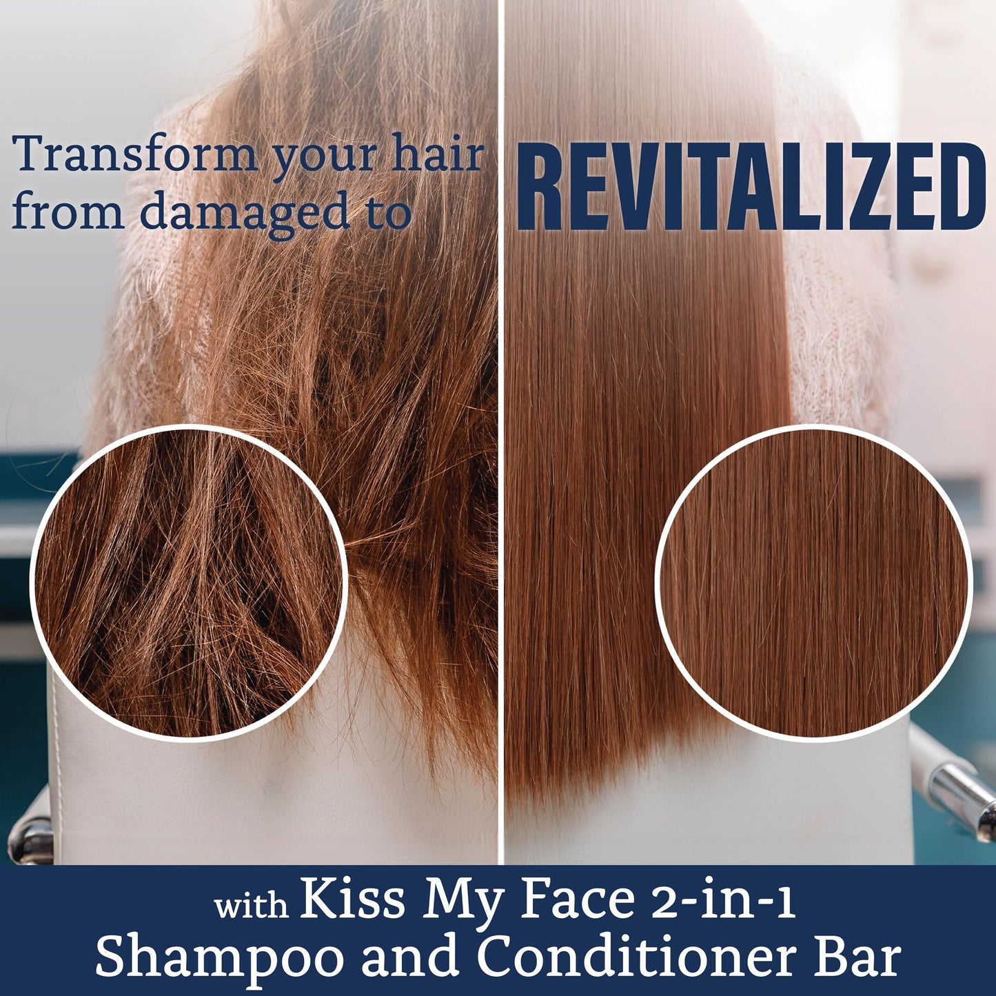 Kiss My Face Strengthen 2-in-1 Shampoo and Conditioner Bar, With Monoi Oil and Shea Butter, Fortifies and Hydrates, For Dry and Damaged Hair, Cruelty