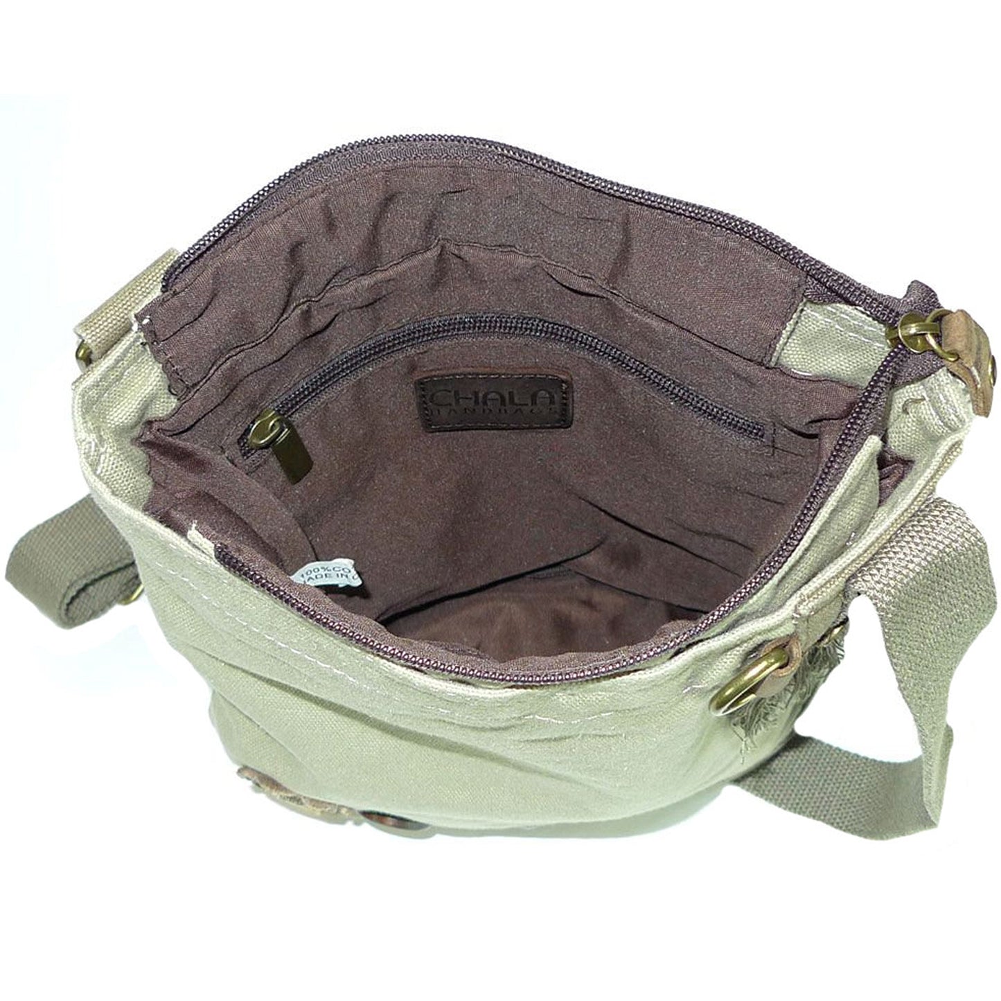 Chala Giraffe Patch Crossbody Handbag, Giraffe lovers gift (Sand)