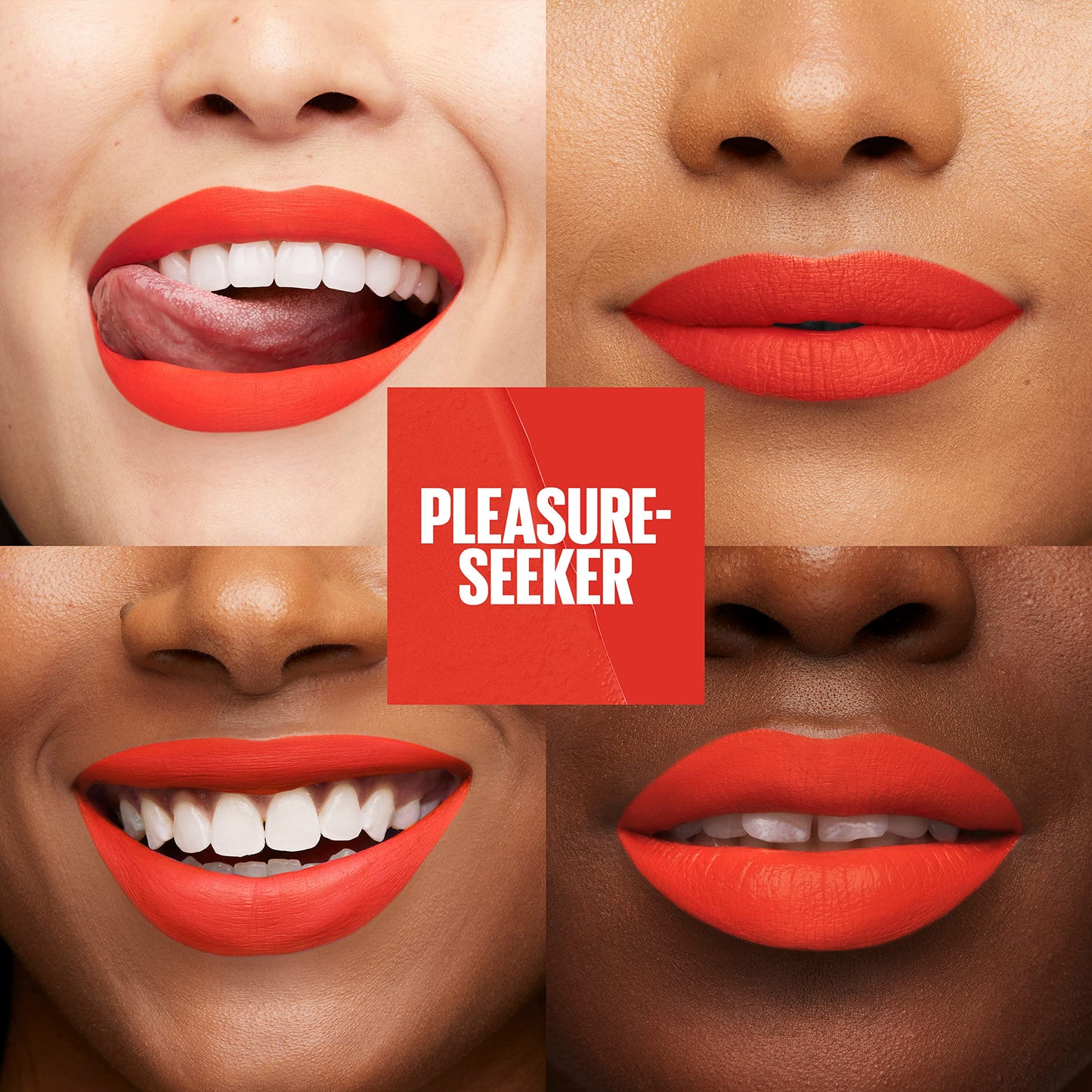 Maybelline Super Stay Matte Ink Liquid Lip Color, Moodmakers Lipstick Collection, Long Lasting, Transfer Proof Lip Makeup, Pleasure Seeker, Red, 1