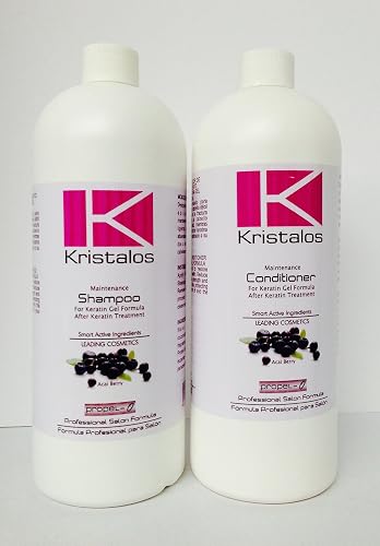Kristalos Maintenance Shampoo 32 Oz and Maintenance Conditioner 32 Oz (After Keratin Treatment)